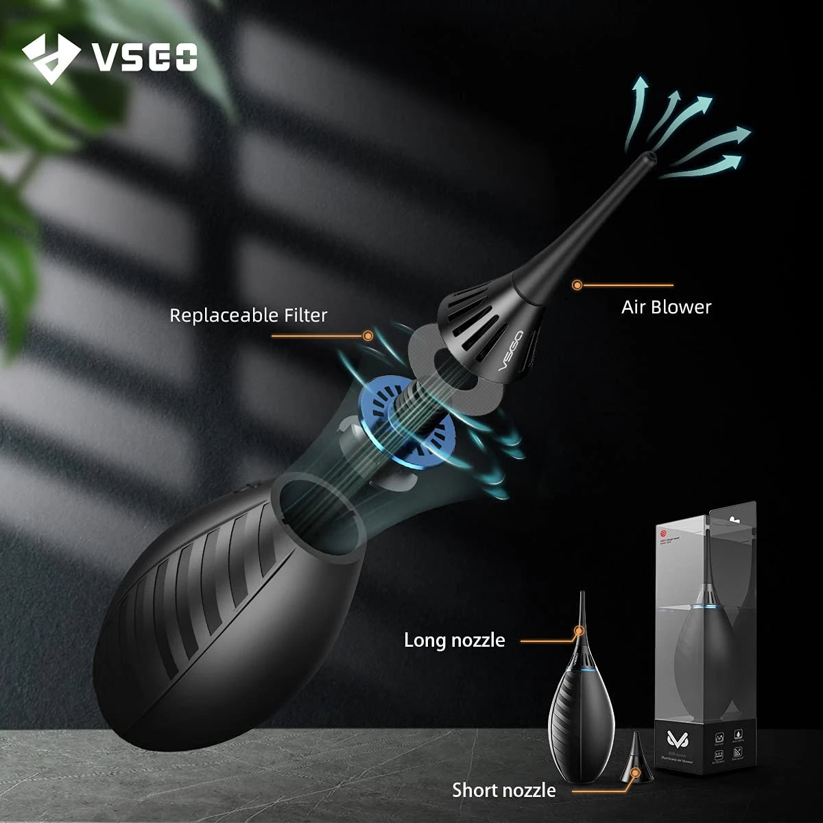 VSGO Filtered Camera Air Blower with Attatchments